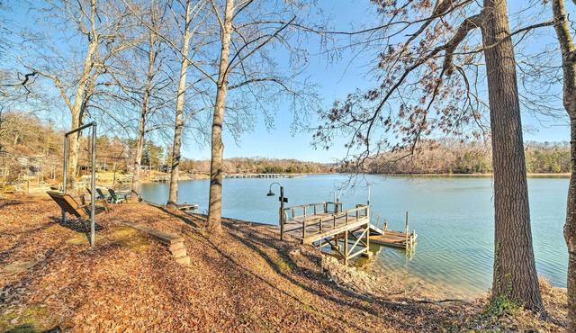 Lakefront Harrison Home w/Sunroom, Deck, & Dock!