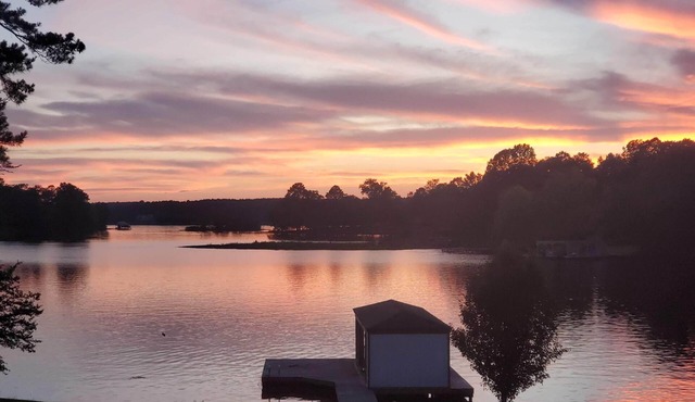 Lakefront Home w/ Sunset Views, 2 Living Areas, Private Dock & Yard