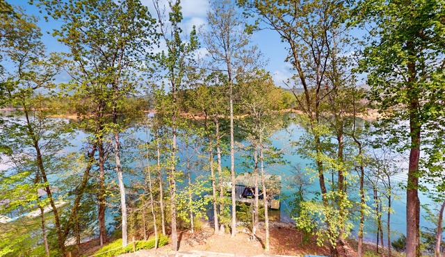 Lakefront home with private dock, 3 boat slips, fantastic bunk house & decks