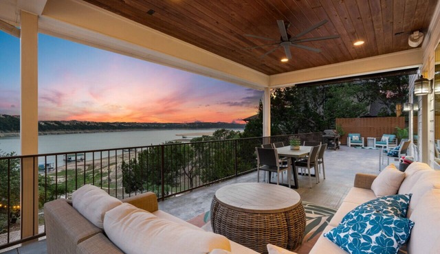 Lakefront Home with Captained Part Boat, Private Dock, Beach, Game-room