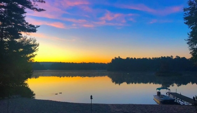 Lakefront Home with Walk-Out Sandy Beach!