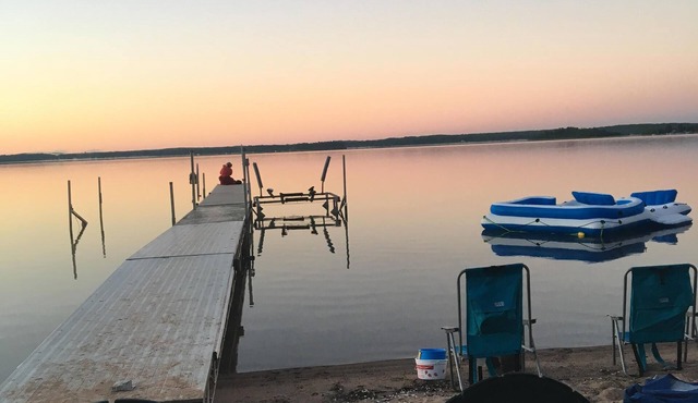 Lakefront house on beautiful Shell Lake, summer fun or winter wonderland.