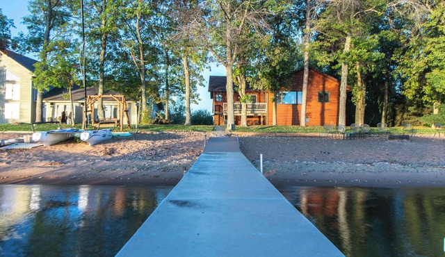 Lakefront House w/Private Sand Beach & Boat Lift