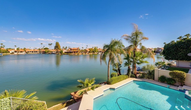 Lakefront Living! Huge Phoenix Home w/Dock, Pool