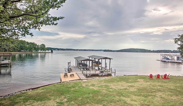 Lakefront Living with Dock, Fire Pit & Sunroom!