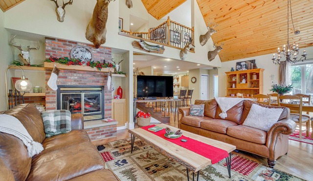 Lakefront Neillsville Home w/Fire Pit, Game Room!
