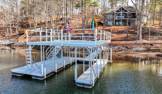 Lakefront NEW BUILD on pristine Lake Keowee w/game room & double-decker dock!