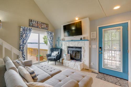 Lakefront Ozarks Home Deck and Boat Dock!