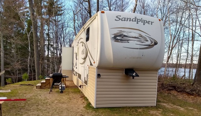 Lakefront private camping.