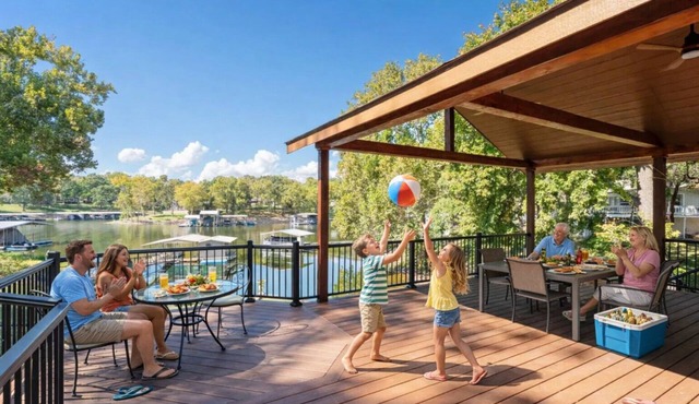 Lakefront, Private Dock, Boat Slip and Indoor Fishing. Airport next door.