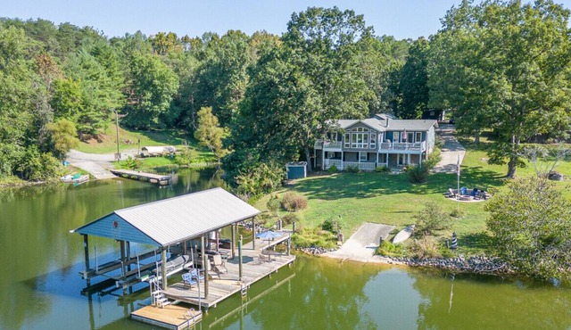 Lakefront Retreat w/ Game Room, Hot Tub, and Gym!