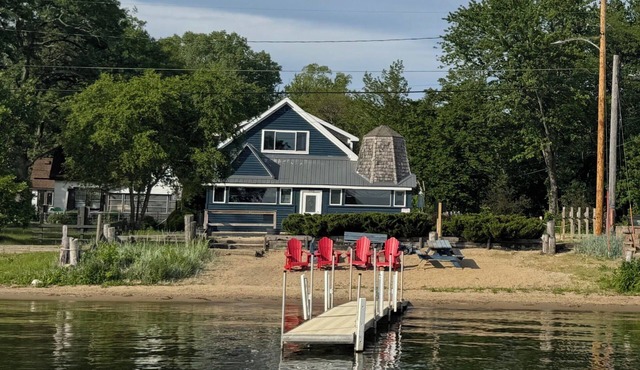 Lakefront Retreat w/Private Beach, Pier, Game Room & Sleeps 14
