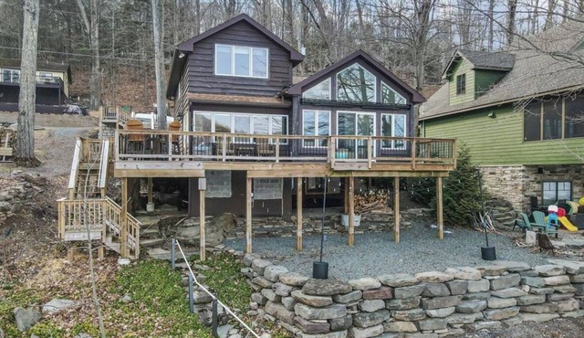 Lakefront Retreat with Unobstructed Lake View + Spacious Dock!