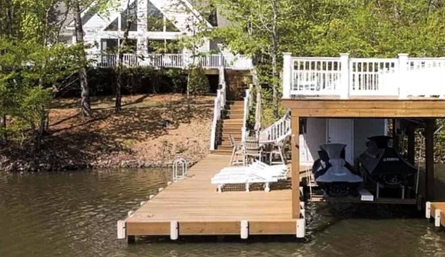 Lakefront Retreat with Hot Tub, 2 Docks, Panoramic Views, Firepit, SUP & Kayaks