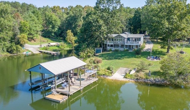 Lakefront Retreat with Game Room, Hot Tub, and Gym!