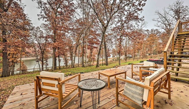 Lakefront Rogers Getaway w/Hot Tub & Deck!
