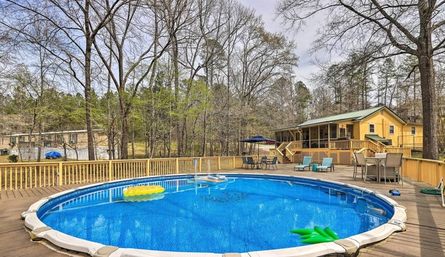 Lakefront Sparta Home w/ Private Pool & Dock!