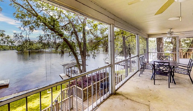 Lakefront stunner with large screened-in porch