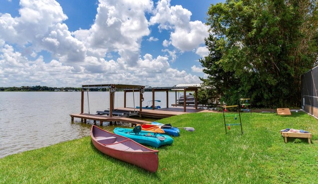 Lakefront Tampa/Heated Pool/Sunrise Views/Kayaks/Games/Outdoor Bar/Sleeps 10