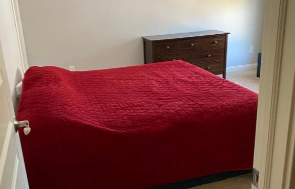 Lakefront view private bedroom and bathroom with kitchen