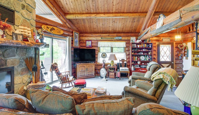 Lakefront Winter Retreat in Remer w/Fire Pit!