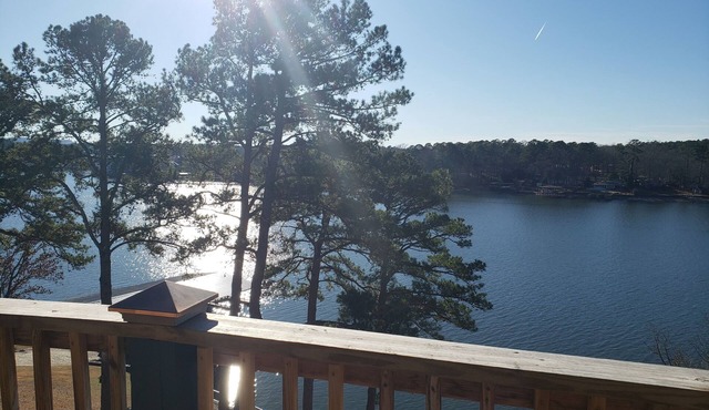 Lakefront with covered boat slip