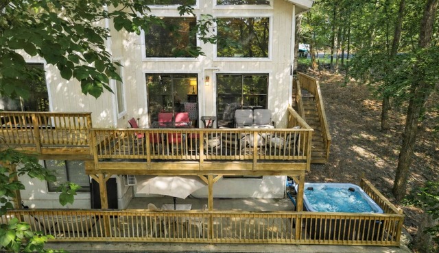 Lakefront with Kayaks, Canoe, Wood-Burning Fireplace, Pool, Hot Tub, and FirePit