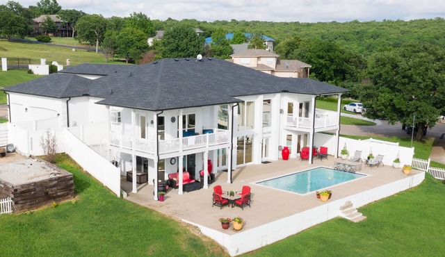 Lakehouse with private pool