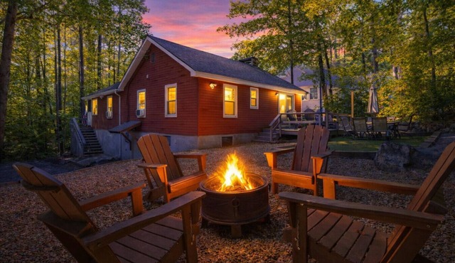 Lakes Region Retreat | Fire Pit | Alton Bay