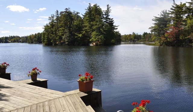 Lakeside Cabin with Great Views, Exceptional Waterfront, and Motorboat.