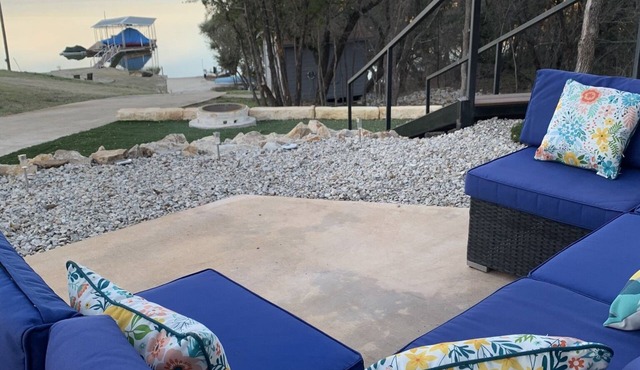 Lakeside House & Cabin Boat Ramp, Dock, & Fire Pit on Possum Kingdom Lake