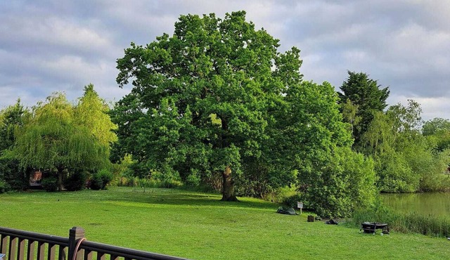 Lakeside Lodge with 6 berth hot tub and private fishing peg