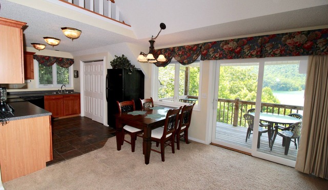 Lakeside Lookout has superb views of Norris Lake, a loft, and its own dock!