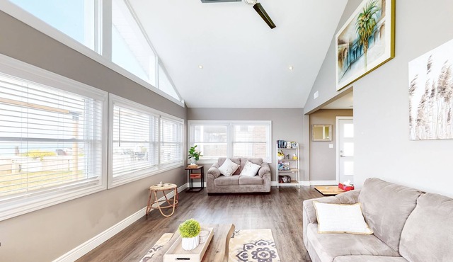 Lakeside | Modern cottage in Harrow with firepit, beach access, boat dock