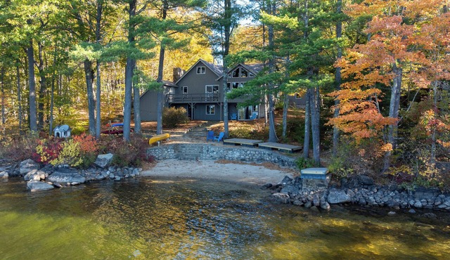 Lakeside Retreat in Naples, ME – Private Beach, and Stunning Views!