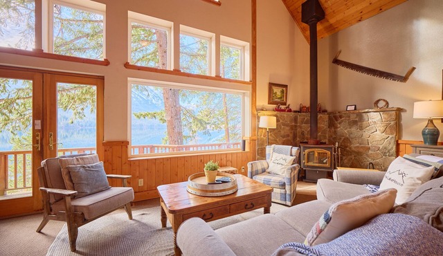 Lakeside Retreat w/Private Sandy Beach and Hot Tub