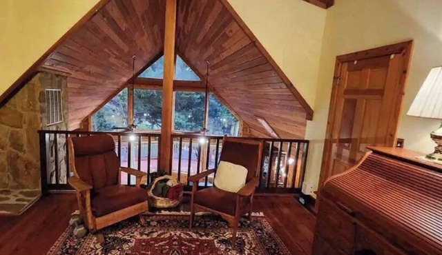 Lakeside sunset cabin