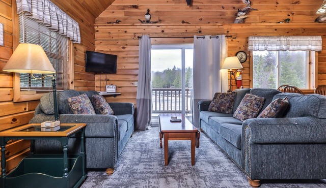 Lakeside wilderness resort cabin with dock, fire pit, on-site store, bait shop!