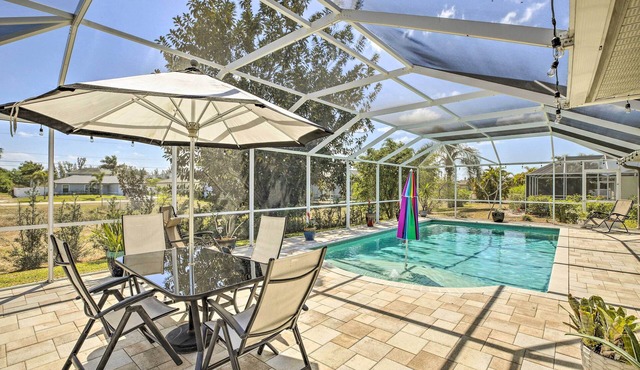 Lanai & Heated Pool: Stunning Cape Coral Getaway