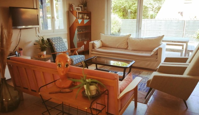 Landes house near beach for 10 people with swimming pool