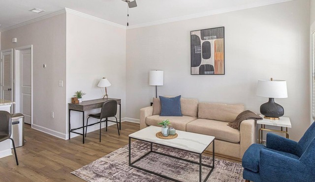 Landing | Modern 1BD, Courtyard, Gym