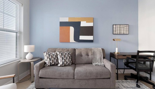 Landing | Stylish 1BD, Courtyard, Gym