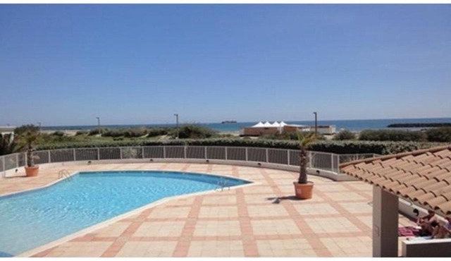 Languedoc Immobilier appartement vue mer plage piscine Rochelongue - ST152