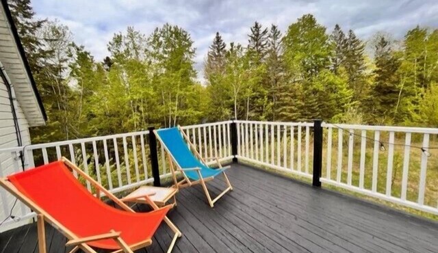 Large modern and comfortable cottage with private hot tub and wood stove.