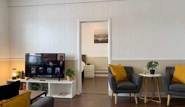 Large 1-Bdrm Condo, Downtown, WiFi & Smart TV ✨