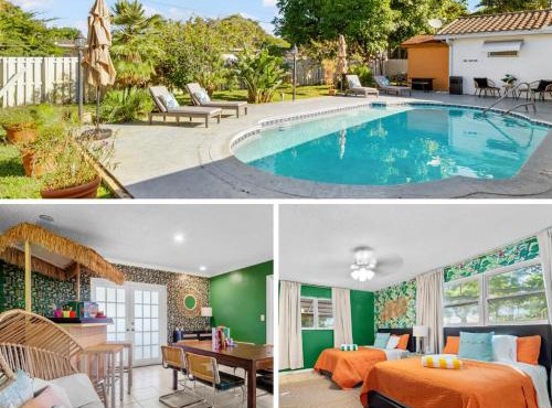 Large 12 Guest Home w Pool, Hollywood FL