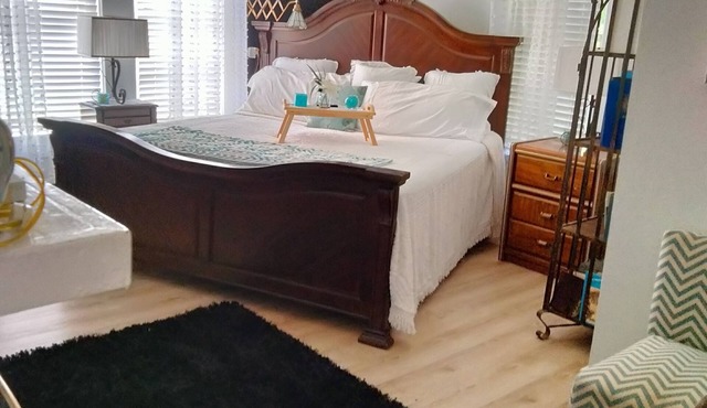 Large 3 room suite including coffee bar , TV