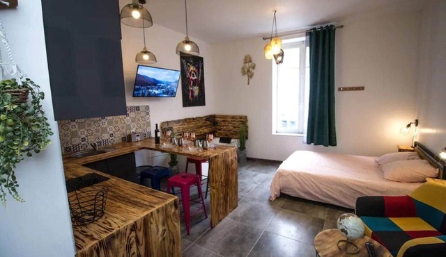 Large air-conditioned Studio - sleeps 4