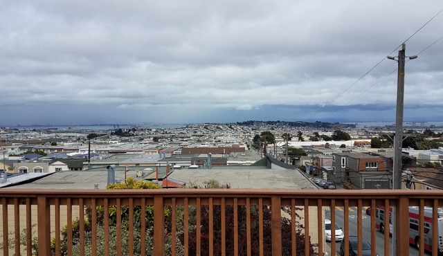 Large bedroom with spectacular SF Bay Views