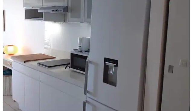 Large "Blue Sunset" studio sea and beach